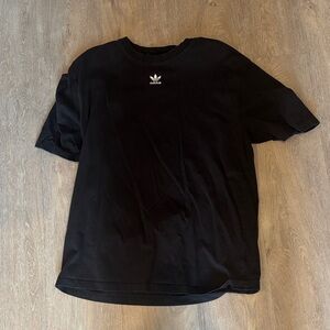 Adidas Classic Black Short Sleeve Tee oversized sz sm can fit a lg